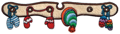 Embroidery Design: Mittens & Toques<br>5.79" x 1.57" | Embroidery Legacy Embroidery Design: Mittens & Toques<br>5.79" x 1.57"