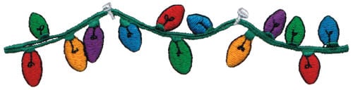 Embroidery Design: String of Lights<br>5.73" x 1.38" | Embroidery Legacy Embroidery Design: String of Lights<br>5.73" x 1.38"