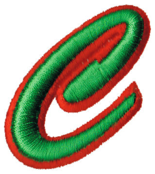 Embroidery Design: Script Foam C<br>2.08" x 2.27"