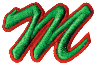 Embroidery Design: Script Foam M<br>3.25" x 2.20"