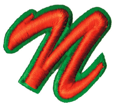 Embroidery Design: Script Foam N<br>2.42" x 2.20"