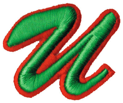 Embroidery Design: Script Foam U<br>2.59" x 2.16"