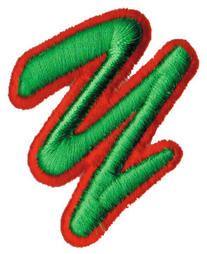 Embroidery Design: Script Foam Y<br>1.87" x 2.25"