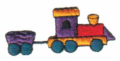 Embroidery Design: Little Toy Train<br>1.97" x 0.83"