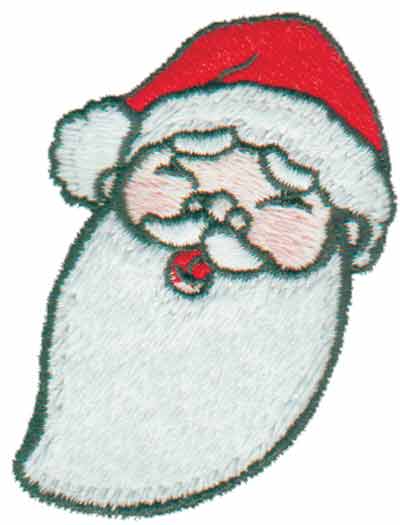 Embroidery Design: Santa Head<br>1.92" x 2.61"