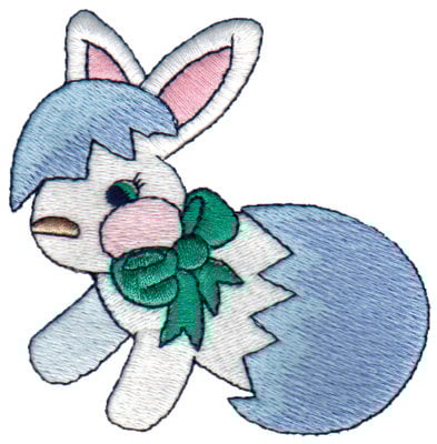 Embroidery Design: Rabbit Hatching from Egg<br>3.08" x 3.33"