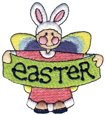 Embroidery Design: Angel of Easter<br>3.05" x 3.33"