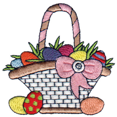Embroidery Design: Basket of Eggs<br>3.15" x 3.12" | Embroidery Legacy Embroidery Design: Basket of Eggs<br>3.15" x 3.12"
