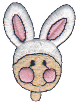 Embroidery Design: Rabbit Ears<br>1.69" x 2.21"