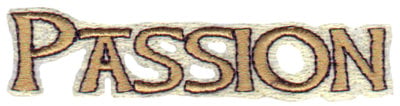 Embroidery Design: Passion<br>4.07" x 0.94"