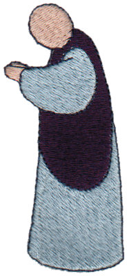 Embroidery Design: Praying<br>1.66" x 3.50"