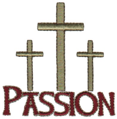 Embroidery Design: Passion - Crosses<br>3.24" x 3.24"