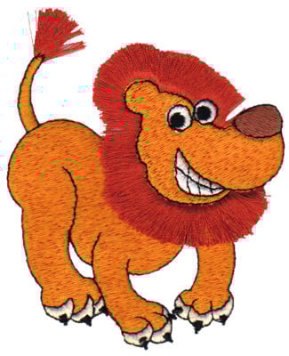 Embroidery Design: Fringe Lion<br>3.25" x 3.83"