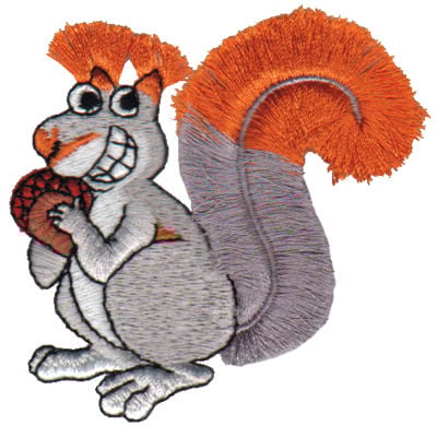 Embroidery Design: Fringe Squirrel<br>2.91" x 2.94"