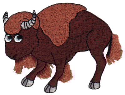 Embroidery Design: Fringe Buffalo<br>3.26" x 2.49" | Embroidery Legacy Embroidery Design: Fringe Buffalo<br>3.26" x 2.49"