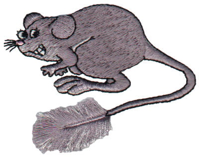 Embroidery Design: Fringe Mouse<br>3.09" x 2.24"