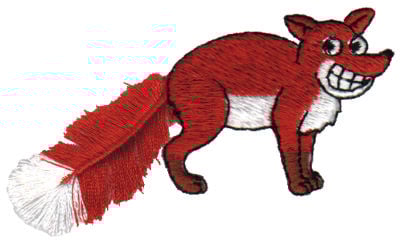 Embroidery Design: Fringe Red Fox<br>3.17" x 1.87" | Embroidery Legacy Embroidery Design: Fringe Red Fox<br>3.17" x 1.87"