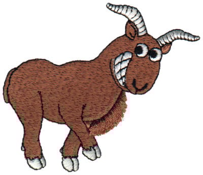 Embroidery Design: Fringe Mountain Sheep<br>3.76" x 3.20"