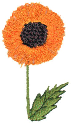 Embroidery Design: Black Eyed Susan<br>1.67" x 2.93"