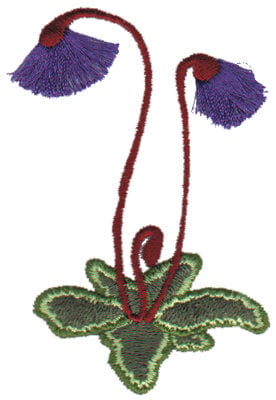 Embroidery Design: Butterwort<br>2.07" x 3.24"