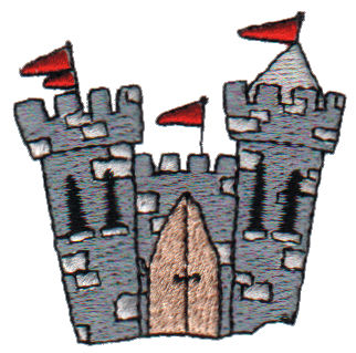 Embroidery Design: Castle<br>2.05" x 1.96"