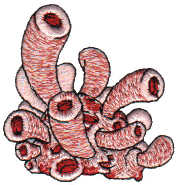 Embroidery Design: Sea Anemone (Coral)<br>2.32" x 2.40"