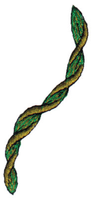 Embroidery Design: Single Seaweed<br>1.07" x 2.74"