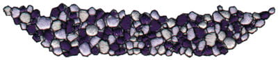 Embroidery Design: Gravel (Pebbles)<br>4.37" x 0.92"