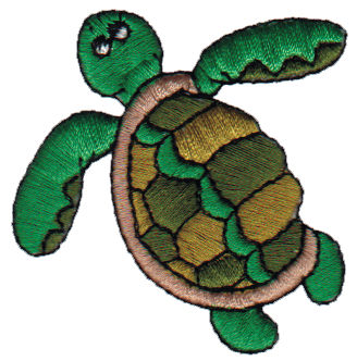Embroidery Design: Sea Turtle<br>2.07" x 2.12"