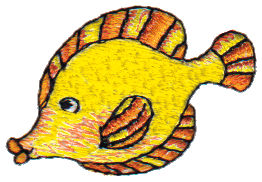 Embroidery Design: Kissing Fish<br>1.67" x 1.11"