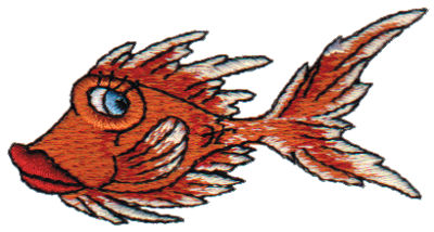 Embroidery Design: Gold Fish<br>2.66" x 1.44"