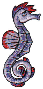 Embroidery Design: Sea Horse<br>1.05" x 2.28"