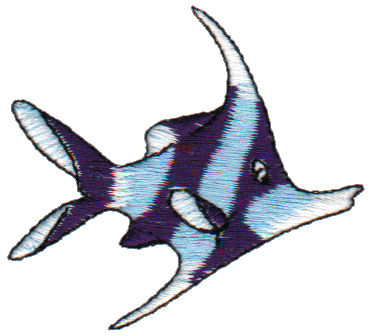 Embroidery Design: Angel Fish<br>2.45" x 1.71"