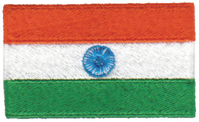 Embroidery Design: India<br>2.54" x 1.52"