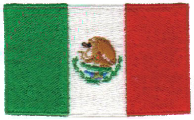Embroidery Design: Mexico<br>2.54" x 1.51"