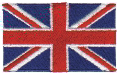Embroidery Design: United Kingdom<br>2.54" x 1.52"