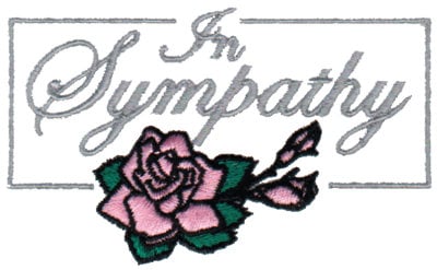 Embroidery Design: In Sympathy<br>3.81" x 2.33"