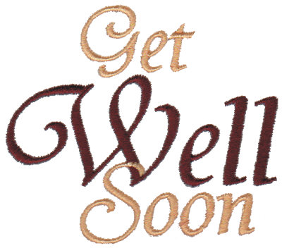 Embroidery Design: Get Well Soon - Script<br>3.22" x 2.80" | Embroidery Legacy Embroidery Design: Get Well Soon - Script<br>3.22" x 2.80"