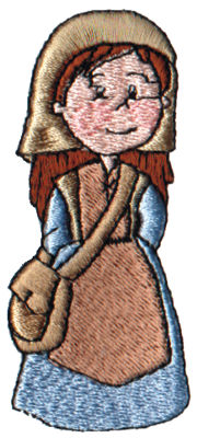 Embroidery Design: Noah's Wife<br>1.46" x 3.11"