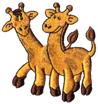 Embroidery Design: 2 Giraffes<br>2.97" x 2.90"
