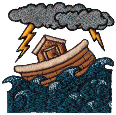 Embroidery Design: Sailing Ark<br>3.22" x 3.13"