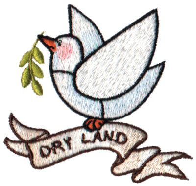 Embroidery Design: Dry Land - Dove<br>3.01" x 2.85"