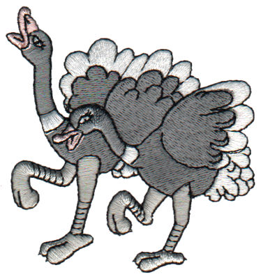 Embroidery Design: Ostriches<br>3.19" x 2.40"