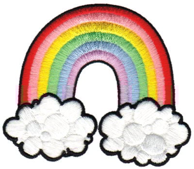 Embroidery Design: Rainbow<br>3.63" x 3.11" | Embroidery Legacy Embroidery Design: Rainbow<br>3.63" x 3.11"