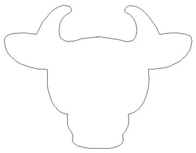 Embroidery Design: Reverse App Bull<br>5.11" x 3.92"