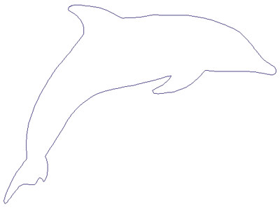 Embroidery Design: Reverse App Dolphin<br>6.59" x 4.81"