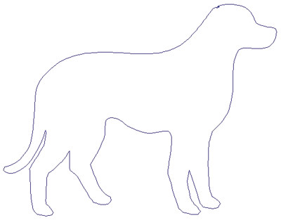 Embroidery Design: Reverse App Dog<br>6.19" x 3.19"