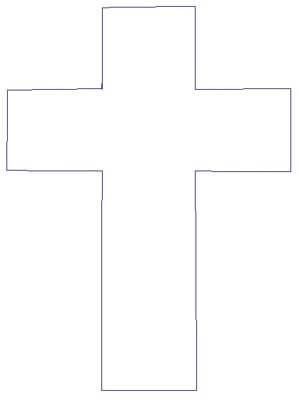 Embroidery Design: Reverse App Cross<br>4.79" x 6.51"