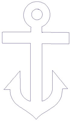 Embroidery Design: Reverse App Anchor<br>3.89" x 6.79"