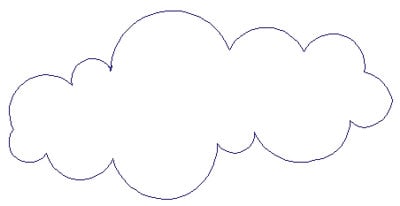 Embroidery Design: Reverse App Clouds<br>5.11" x 2.52" | Embroidery Legacy Embroidery Design: Reverse App Clouds<br>5.11" x 2.52"